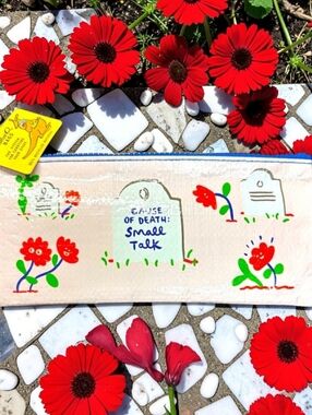 Blue Q CAUSE OF DEATH: SMALL TALK PENCIL CASE